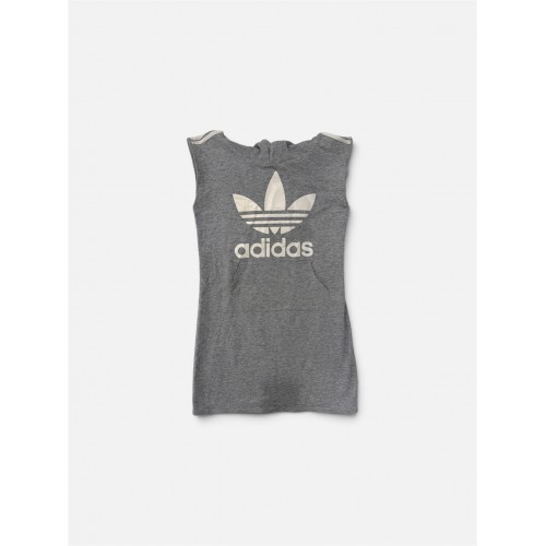 Adidas Originals Αμάνικο Hoodie Φόρεμα Γκρι